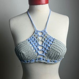 Handmade Crochet Bralette, Size 2 (32)